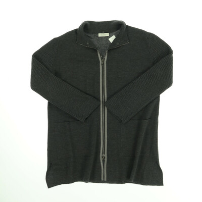 Le Tricot Perugia szürke cipzáros kardigán