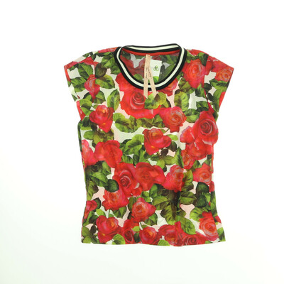 Marc Cain színes rövid ujjú blúz