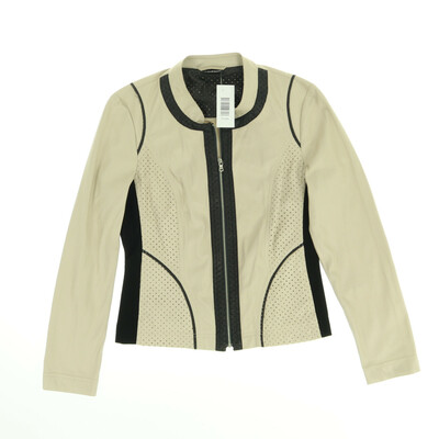 Taifun bézs/fekete bőr kabát