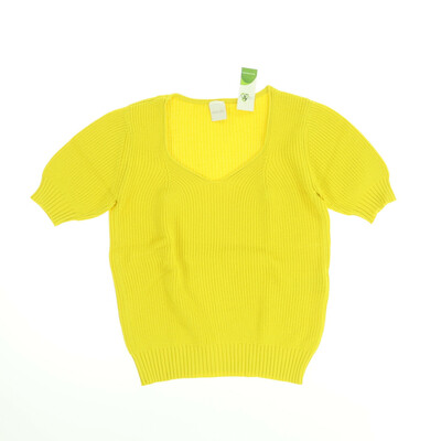 Madeleine sárga kötött rövid ujjú felső