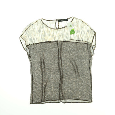 Marc Cain barna áttetsző rövid ujjú blúz