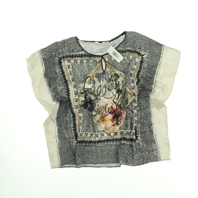 Monari színes rövid ujjú blúz