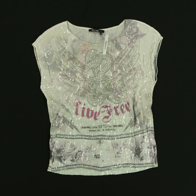 Marc Aurel színes flitteres rövid ujjú felső