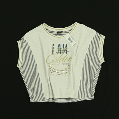 Fracomina fehér/kék rövid ujjú felső