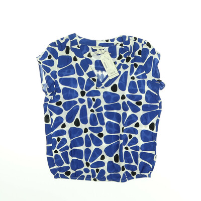 Tom Tailor kék/fehér rövid ujjú blúz