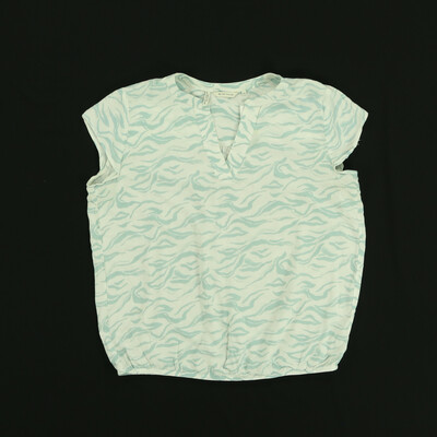 Tom Tailor kék/fehér rövid ujjú blúz