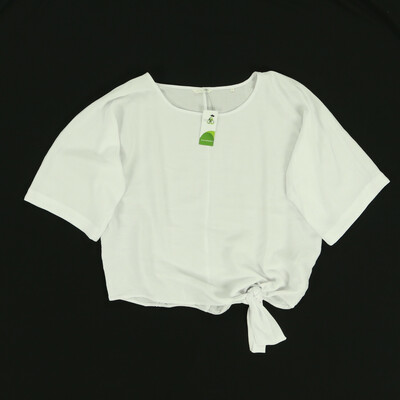 YaYa Women fehér oversize rövid ujjú felső