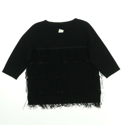 Madeleine fekete félhosszú ujjú felső