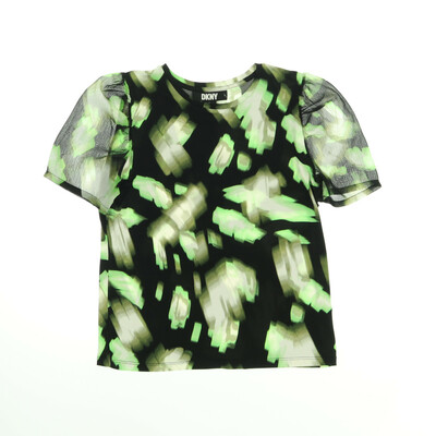DKNY zöld/fekete rövid ujjú felső