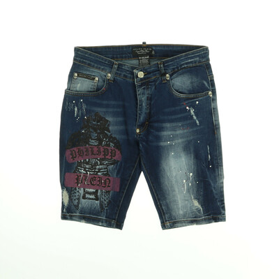 Philipp Plein kék farmer rövid nadrág  / 31 /