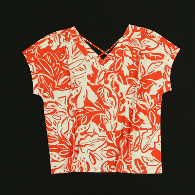 s.Oliver piros/fehér rövid ujjú felső