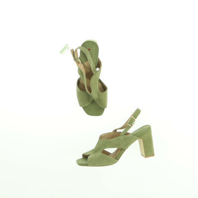 Lazzarini zöld magassarkú szandál