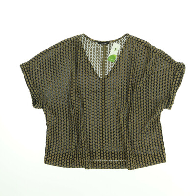 Opus barna/fekete rövid ujjú felső