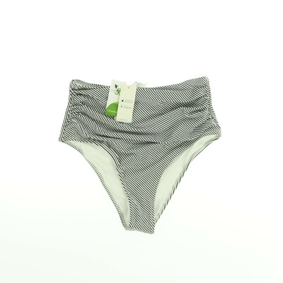 Cupshe fekete/fehér csíkos bikini alsó
