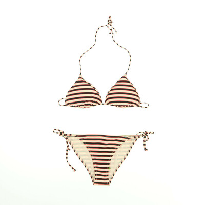 Skiny rózsaszín/fekete/fehér bikini