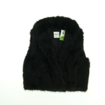 Bershka fekete szőrme mellény