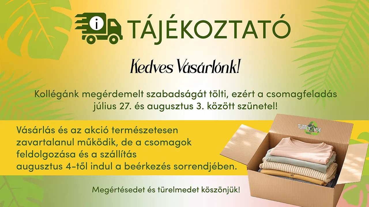 Tájékoztató kiszállításról